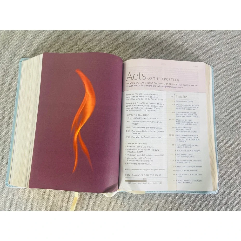 Every Woman's Bible NLT New Living Translation Tyndale Blue LeatherLike Gold